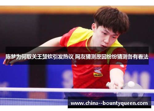 陈梦为何取关王楚钦引发热议 网友猜测原因纷纷猜测各有看法